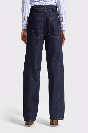 Baggy Mid Rise Jeans - Indigo
