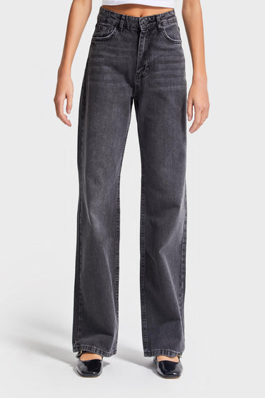 EMMA Straight High Rise Jeans - Ash
