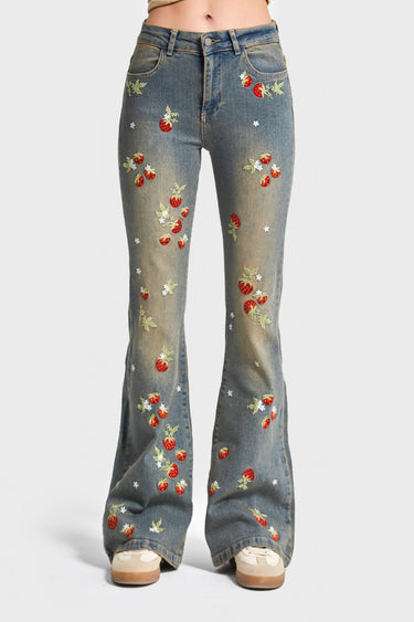 Flare Mid Rise Jeans