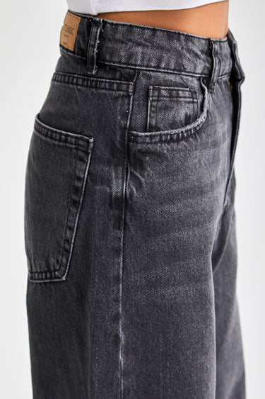 EMMA Straight High Rise Jeans - Ash