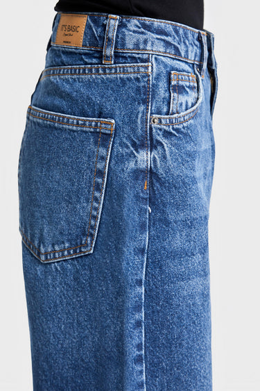 EMMA Straight High Rise Jeans - Cobalt