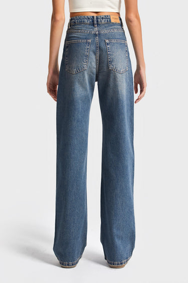 Straight Mid Rise Jeans - Royal Blue