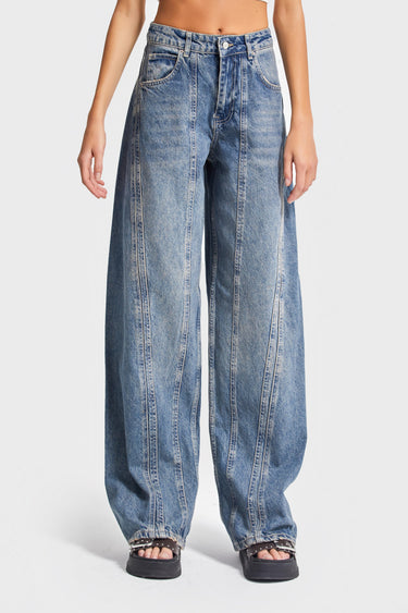 Straight Mid Rise Jeans - Cornflower