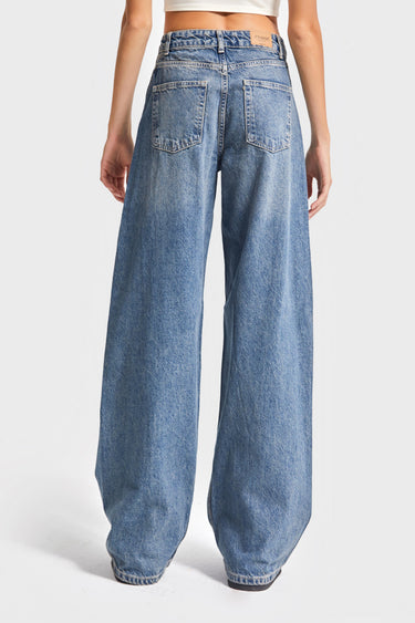 Straight Mid Rise Jeans - Cornflower