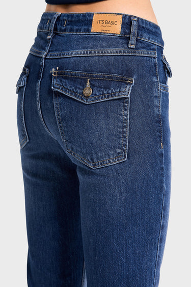 OLIVIA Flare Mid Rise Jeans - Azure