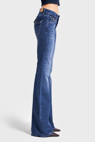 OLIVIA Flare Mid Rise Jeans - Azure