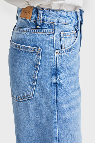 EMMA Straight High Rise Jeans - Azure