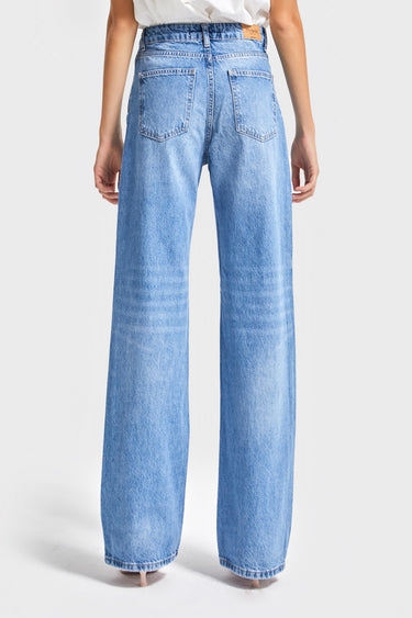 EMMA Straight High Rise Jeans - Azure