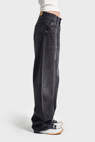 LUNA Baggy Mid Rise Jeans - Stone