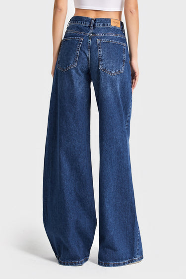 ELENA Palazzo Mid Rise Jeans - Midnight