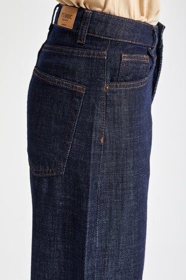 Straight Mid Rise Jeans - Indigo