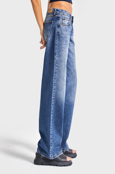 Straight Low Rise Jeans - Royal Blue