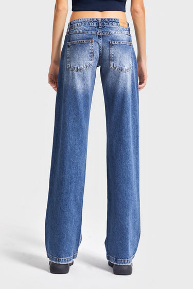 Straight Low Rise Jeans - Royal Blue