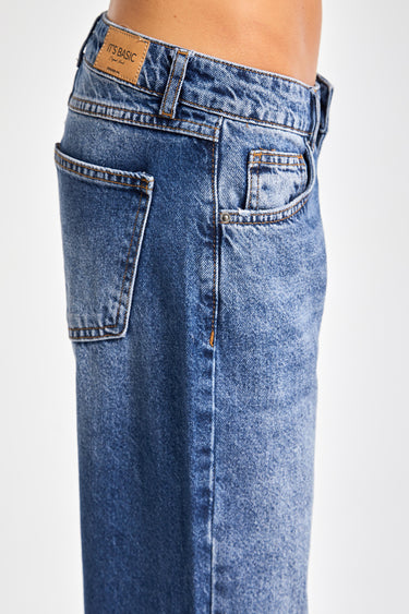 Straight Low Rise Jeans - Royal Blue