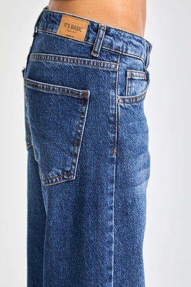 Straight Mid Rise Jeans - Azure
