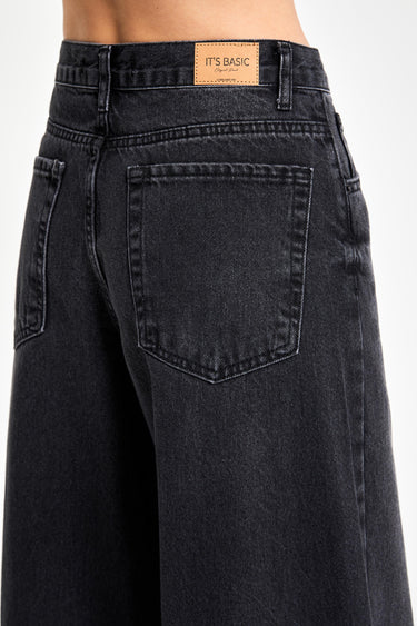 ELENA Palazzo Mid Rise Jeans - Stone