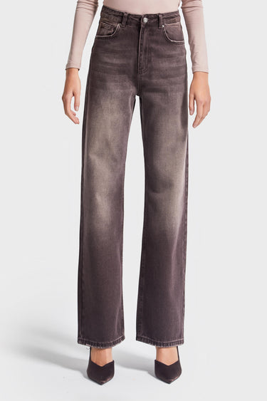 EMMA Straight High Rise Jeans - Chestnut