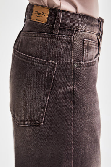 EMMA Straight High Rise Jeans - Chestnut