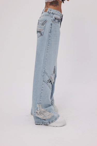SUPER BAGGY MID RISE JEANS