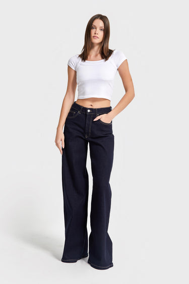 Palazzo High Rise Jeans - Indigo