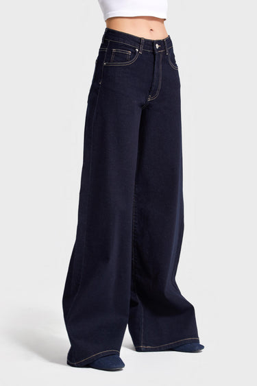 Palazzo High Rise Jeans - Indigo