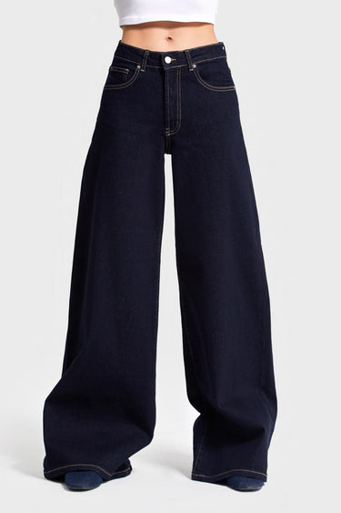 Palazzo High Rise Jeans - Indigo