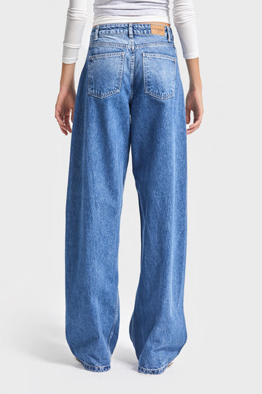 Straight Mid Rise Jeans - Azure