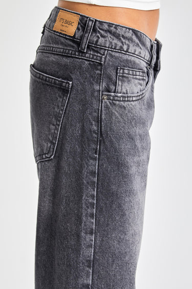 Straight Low Rise Jeans - Stone