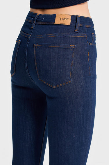 Skinny High Rise Jeans - Deep Sea