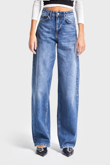 Skater High Rise Jeans - Azure