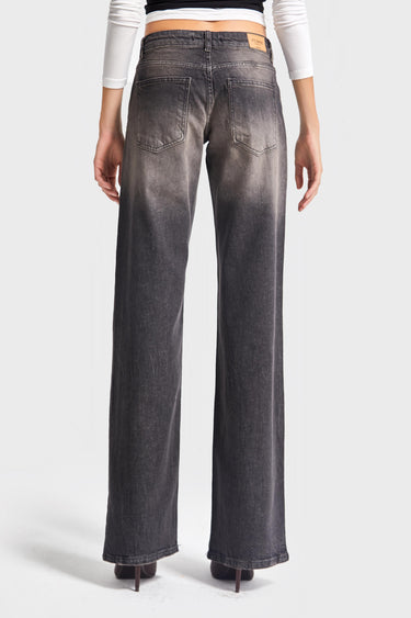 Straight Mid Rise Jeans - Chocolate