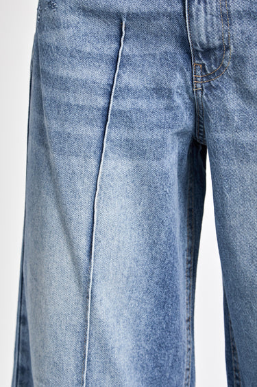 Palazzo High Rise Jeans - Ocean