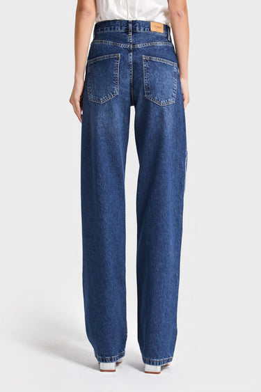 Rhinestone Loose High Rise Jeans