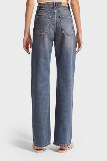 Straight Mid Rise Jeans - Cornflower