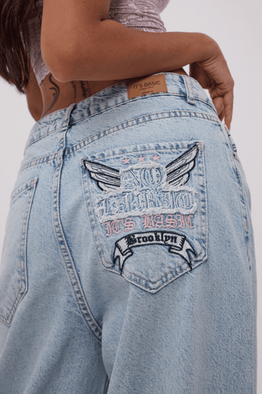 SUPER BAGGY MID RISE JEANS