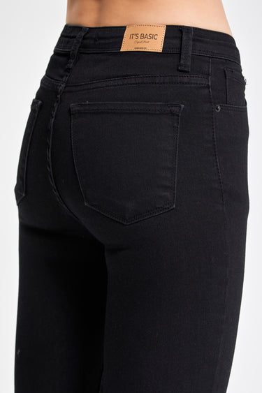 Skinny High Rise Jeans - Jet Black