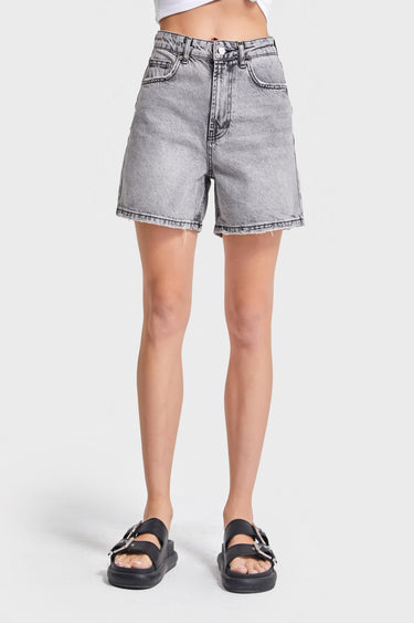Mini Denim Short - Light Gray
