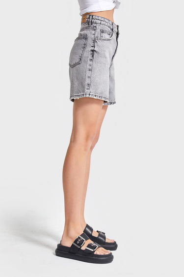 Mini Denim Short - Light Gray