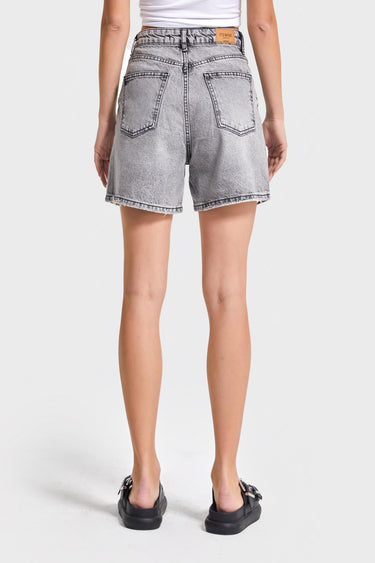 Mini Denim Short - Light Gray