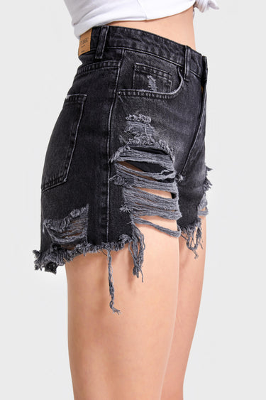 Mini Denim Short - Steel