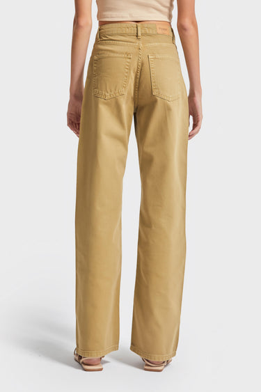 Straight Mid Rise Jeans - Mustard