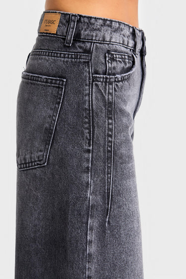 Wide High Rise Jeans - Slate