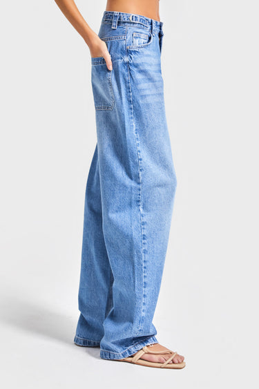 Skater Mid Rise Jeans - Azure