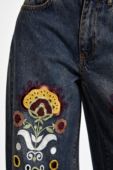 Palazzo Mid Rise Jeans