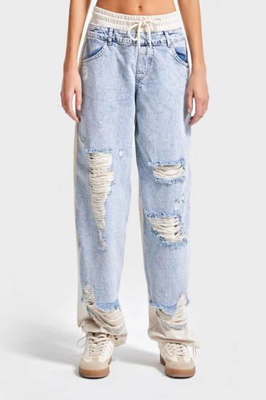 Skater Mid Rise Jeans - Aqua