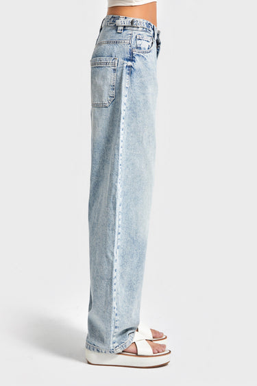 Skater Mid Rise Jeans - Bleached