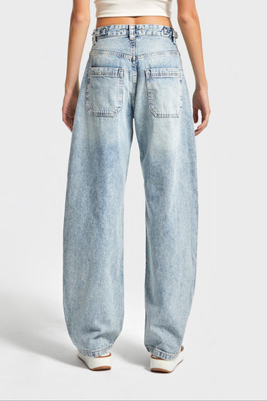 Skater Mid Rise Jeans - Bleached