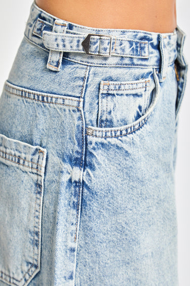Skater Mid Rise Jeans - Bleached