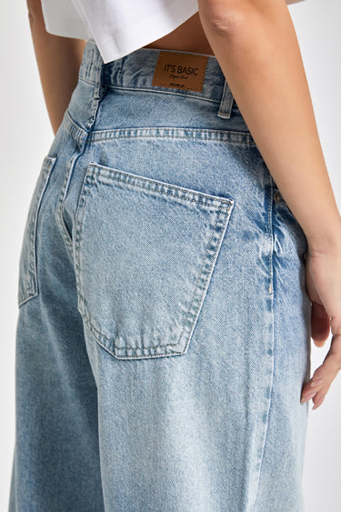 SOFIA Loose High Rise Jeans - Aqua