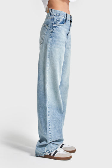 SOFIA Loose High Rise Jeans - Aqua